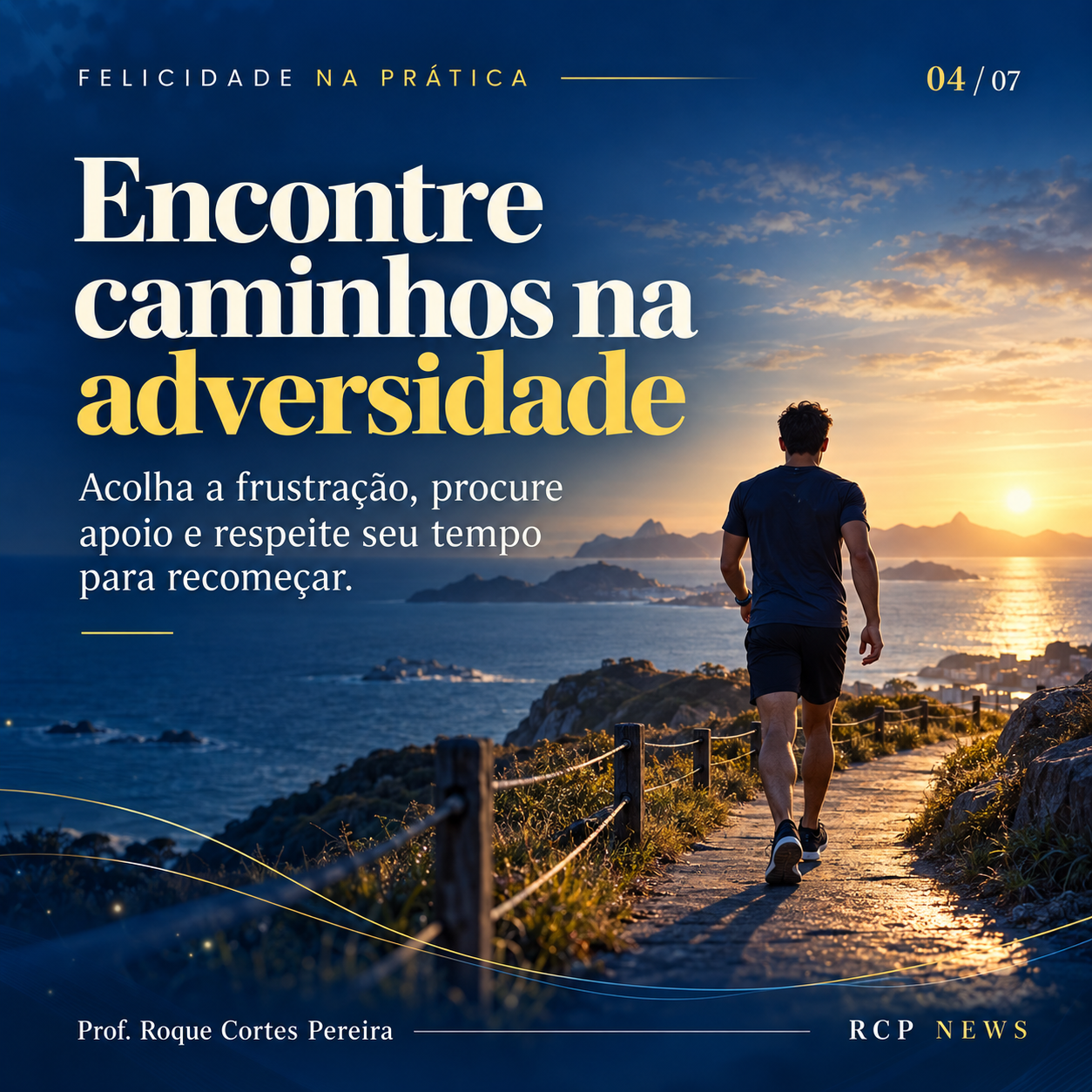 04: Encontre caminhos na adversidade. Acolha a frustração, procure apoio e respeite seu tempo para recomeçar.