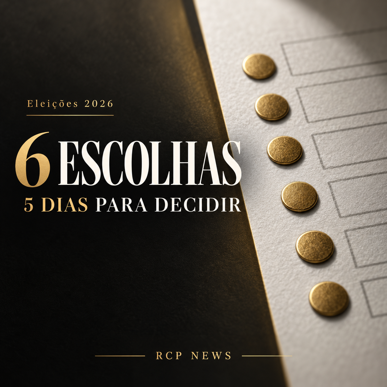 Arte editorial: seis escolhas e cinco dias para decidir nas Eleições 2026