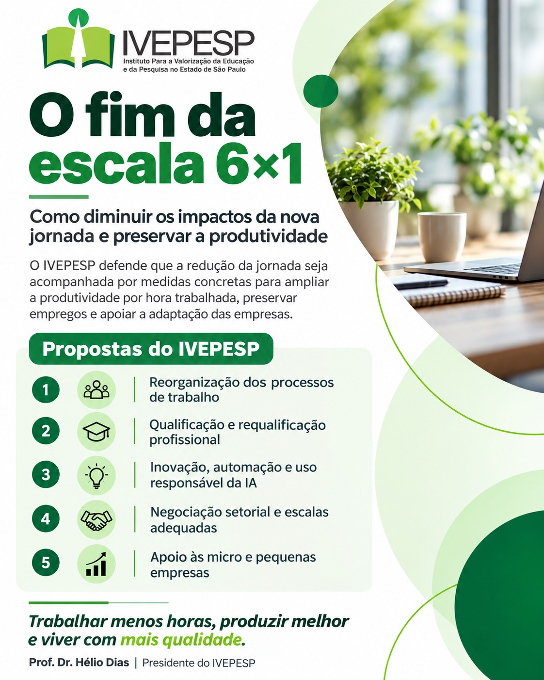 O fim da escala 6×1 — propostas do IVEPESP